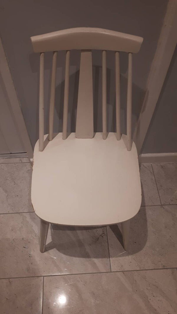 SOLD SOLD Farmhouse style wooden chair. Collection only Caerleon nr Newport Gwent