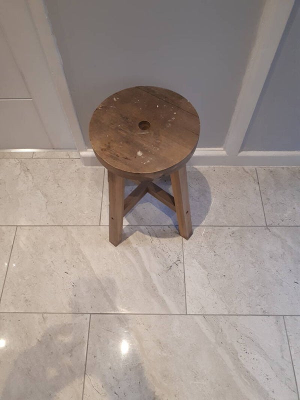 SOLD SOLD Small wooden stool. Collection only Caerleon nr Newport Gwent