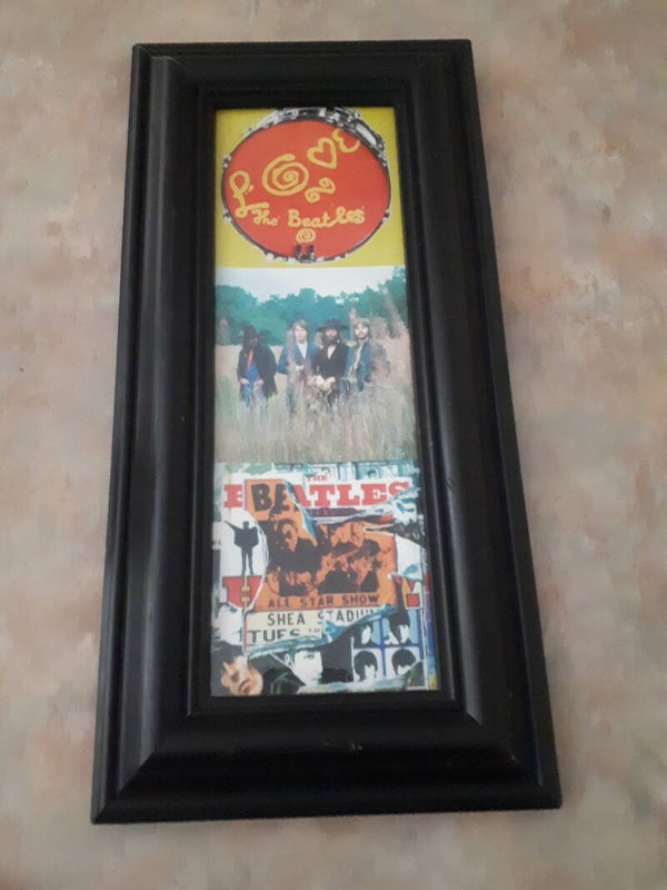 SOLD SOLD Framed Collage Of Three Beatles Pictures. Uk Postage Only