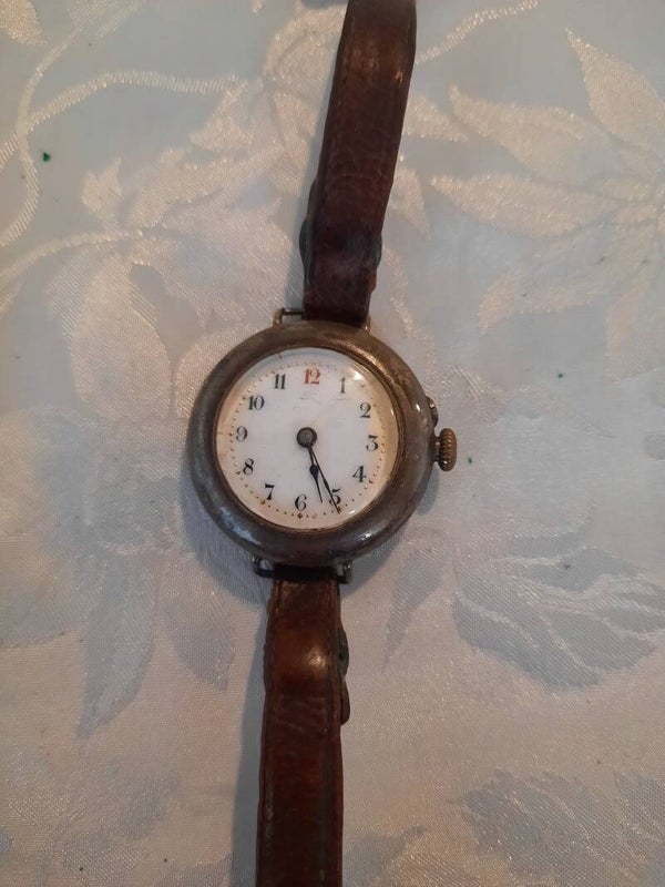 Sterling silver 925 Trench circa 1929? Wristwatch With Hallmarks On It.