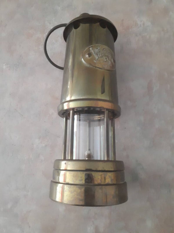 SOLD SOLD Vintage Brass Replica Miners Lamp.