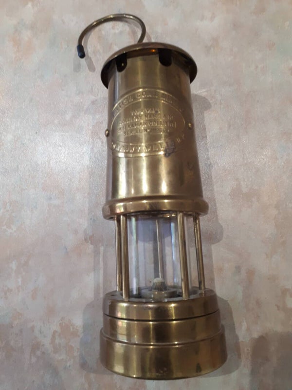 Sold Sold Vintage Brass miners replica lamp.