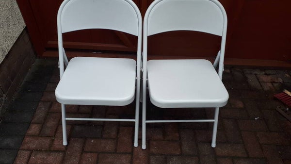 Sold SoldTwo Folding Garden Metal Chairs.