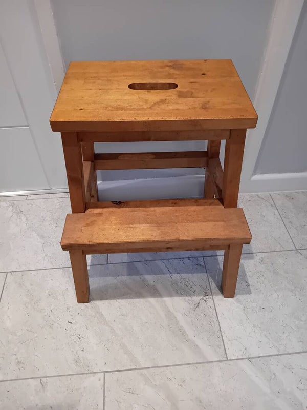 SOLD SOLD Very Strong And Sturdy Multi Use Wooden Stool With A Step