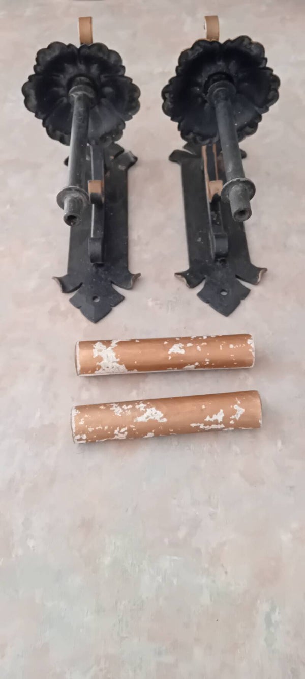 A pair of rustic metal wall sconces. FREE Uk Postage Only.