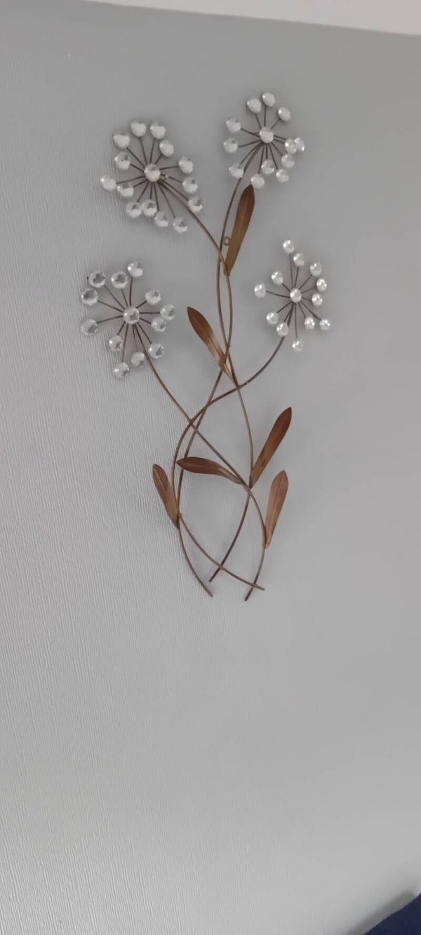 SOLD SOLD Attractive gold colour metal wall hanging display. Collection Only Caerleon Gwent