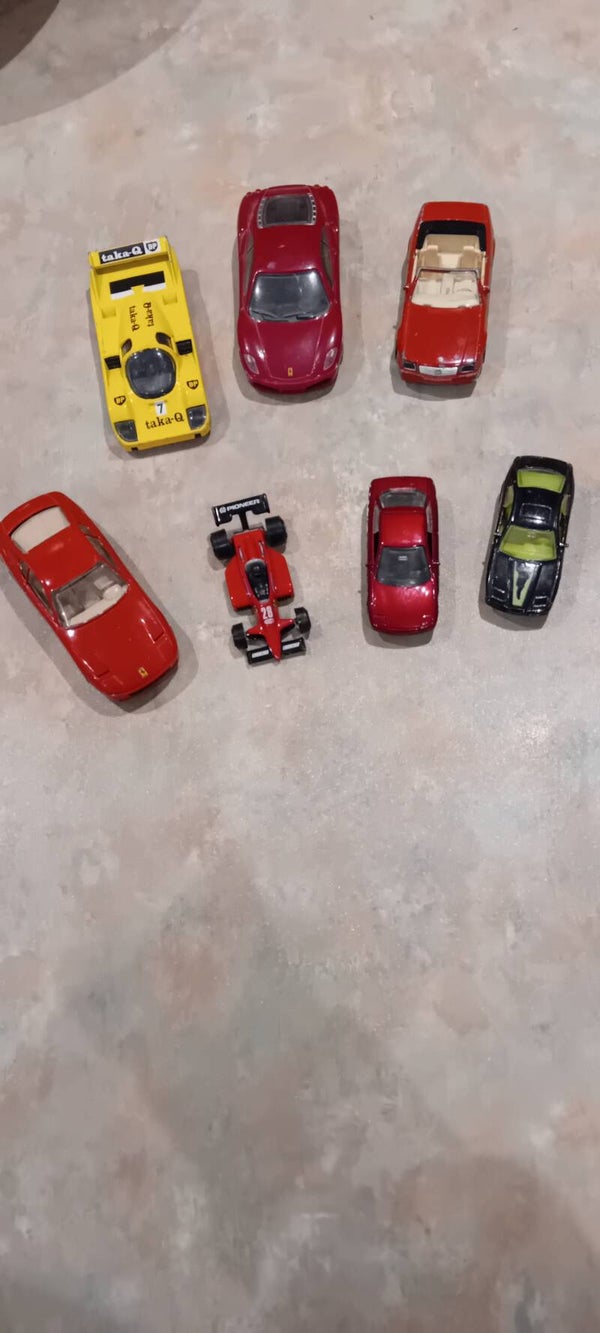 Small job lot of 7 minature sporty/racing cars. Uk Postage Only.