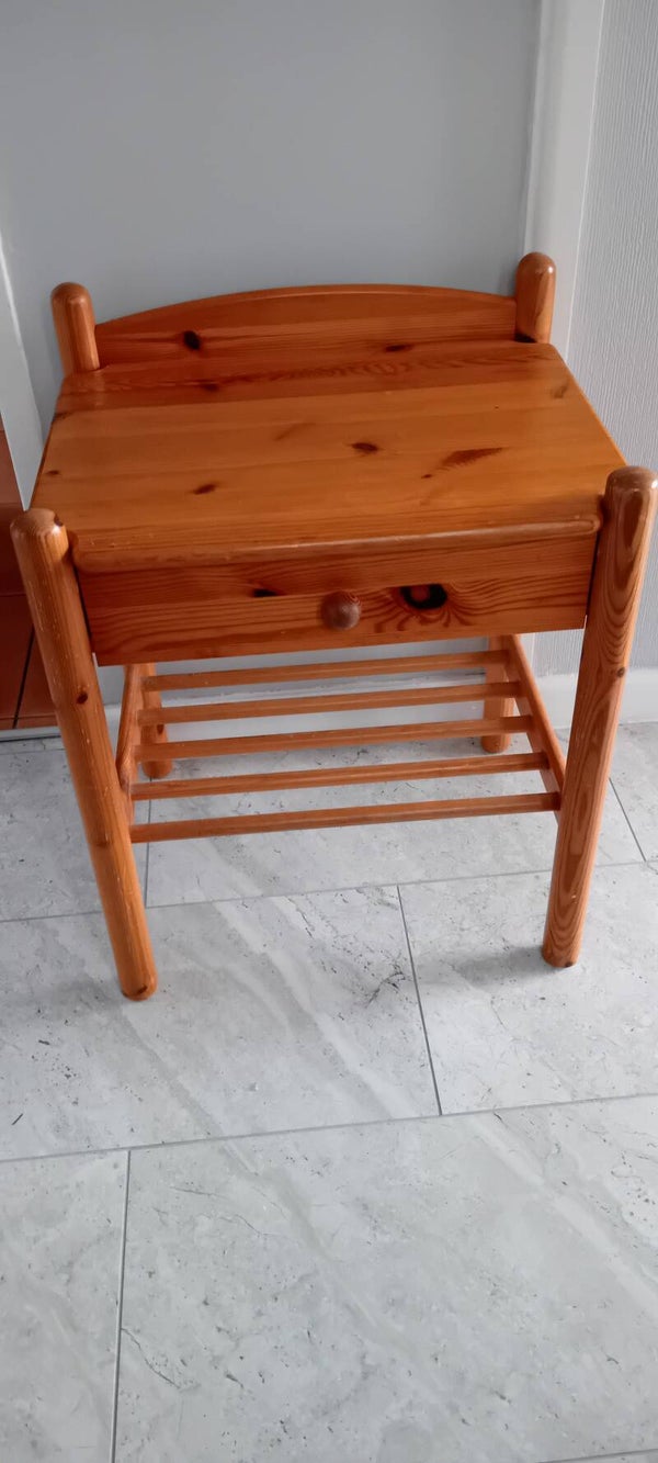 Stylish small wooden table with draw and underneath storage.  Collection only Caerleon Newport Gwent