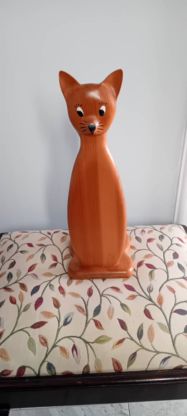 SOLD SOLD Stylish Wooden Cat Shaped kitchen roll/bathroom roll holder. Uk Postage Only.