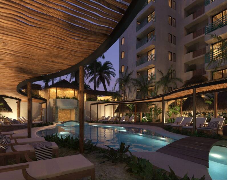 Olamar Essence condominium development in Chicxulub on Mexico’s Yucatán coast.