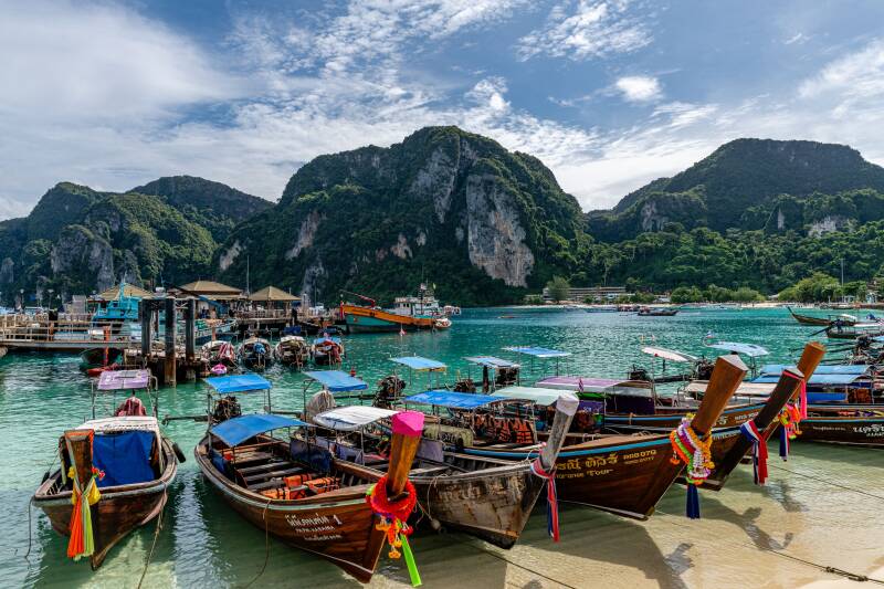 Tropical coastal scenery in Phuket, Thailand.
