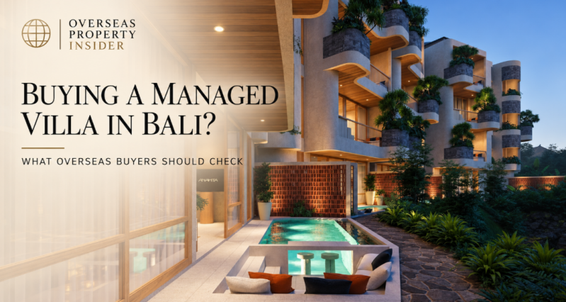 Managed luxury villa with a private pool surrounded by tropical greenery in Bali