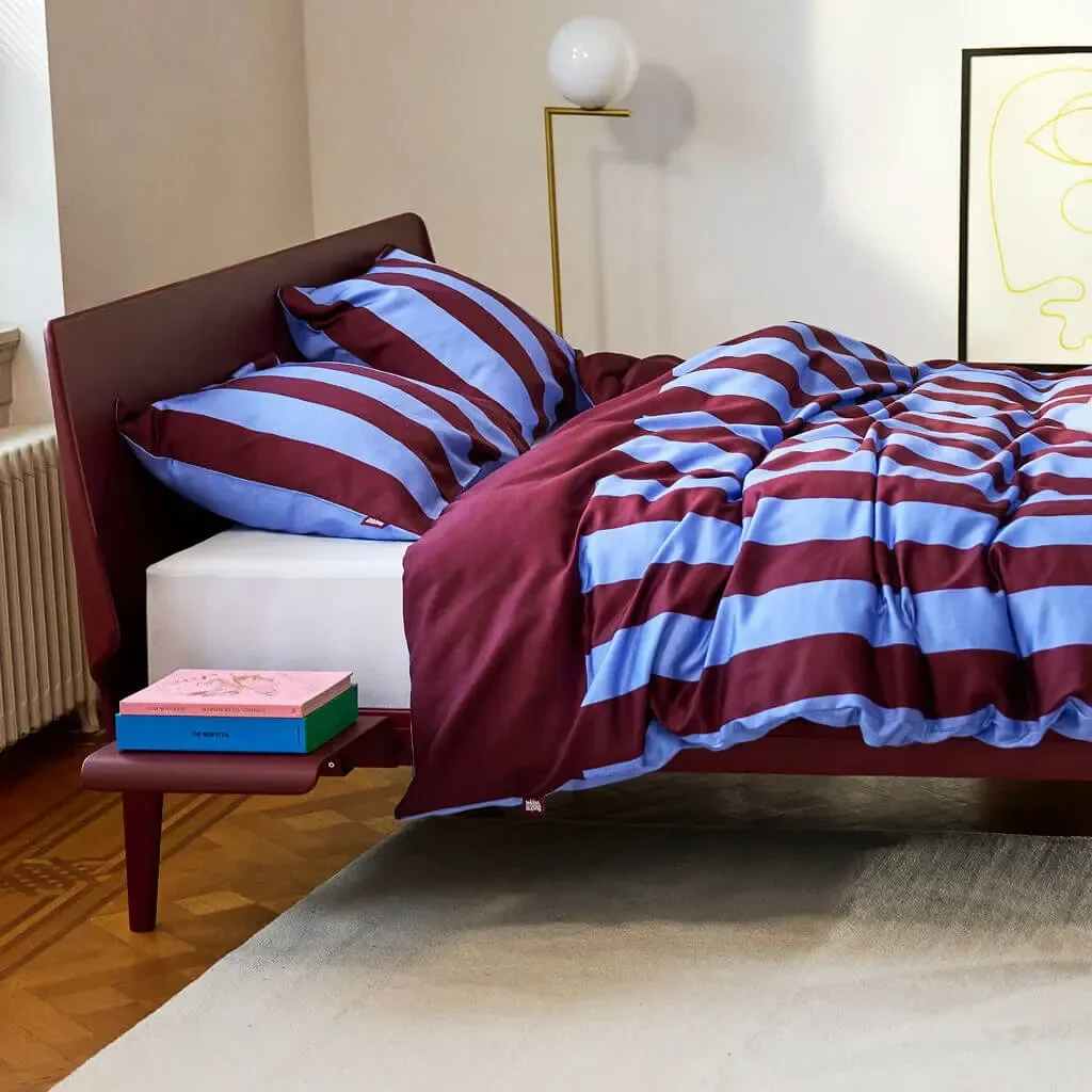 AUPING Dekbedovertrek Burgundy Blue