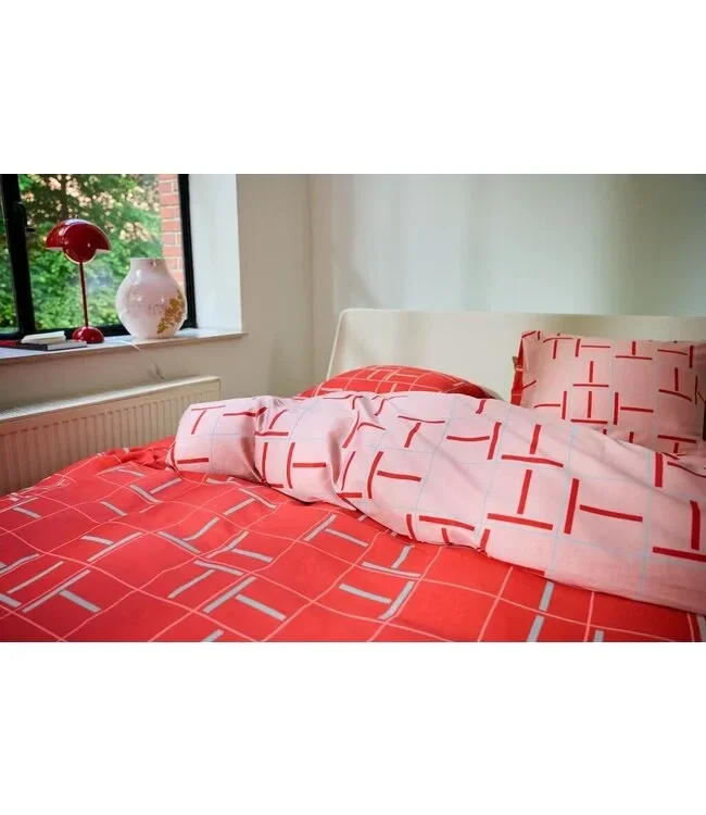 AUPING Dekbedovertrek Graphic Red