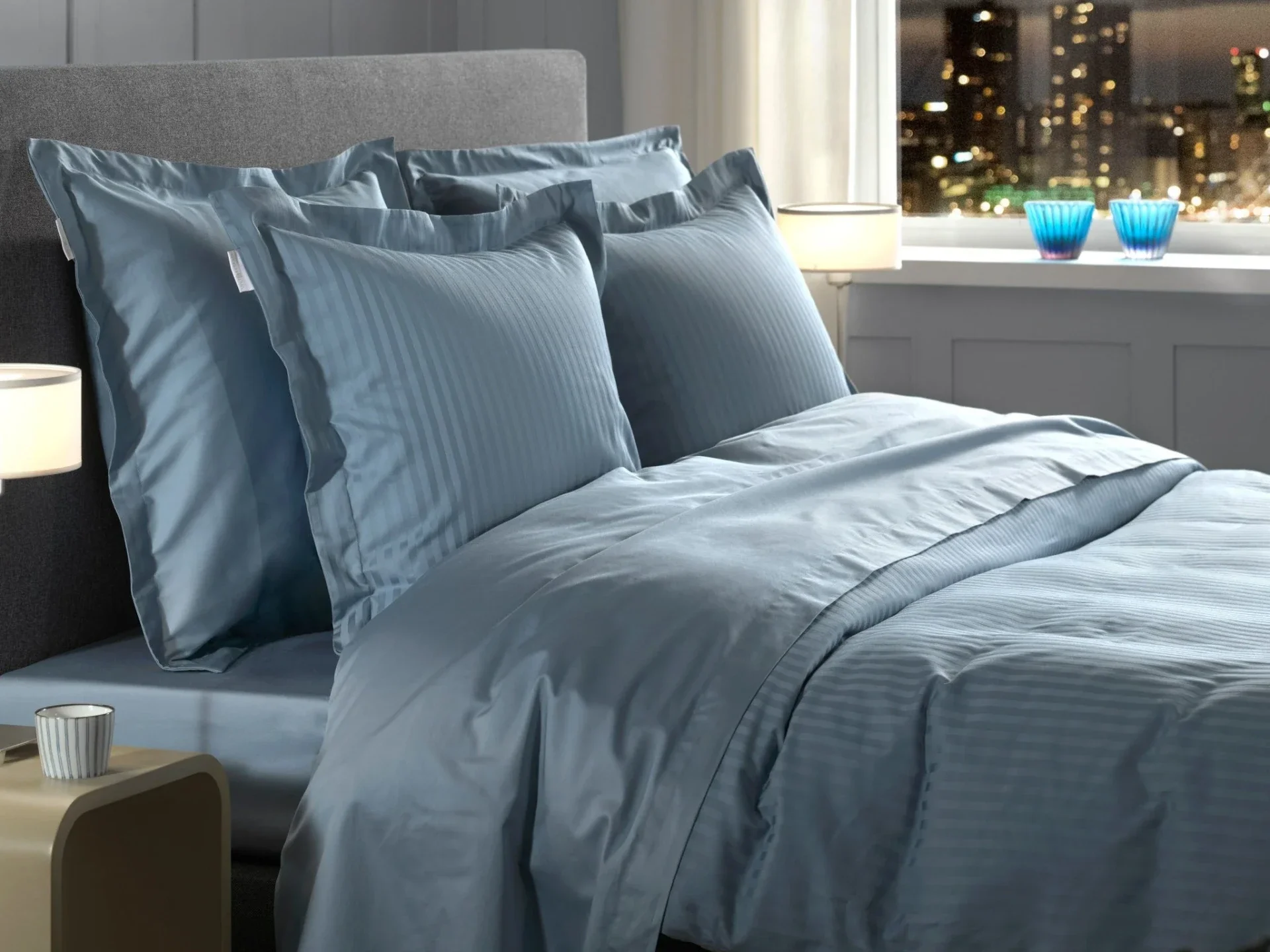 Heckettlane Dekbedovertrek Satin Stripe