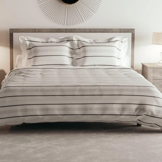 Yellow Dekbedovertrek Vasco White/Grey