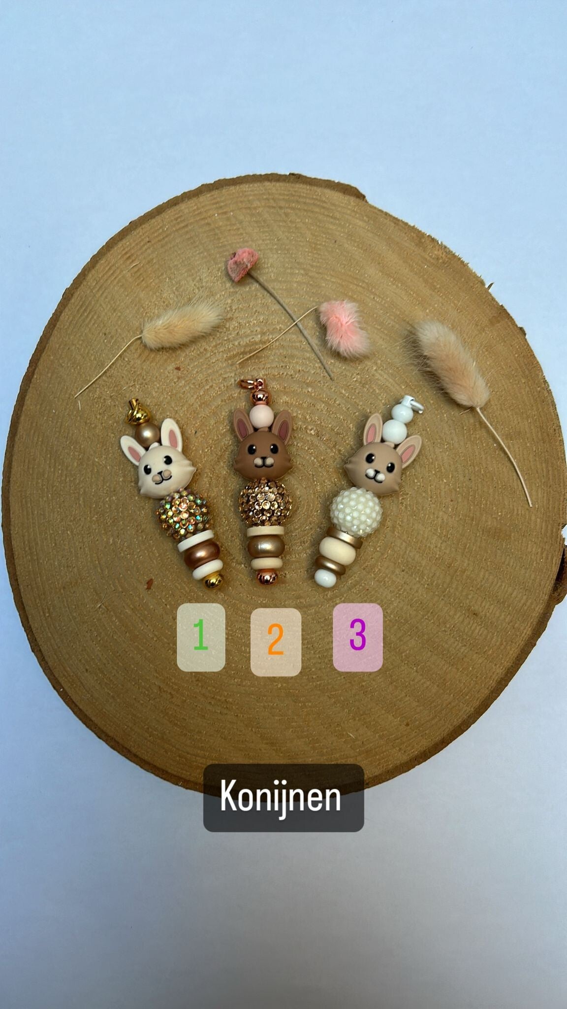 konijnen sleutelhanger