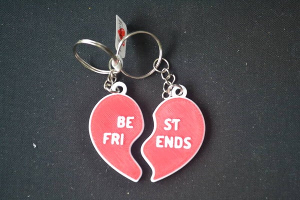 Sleutelhanger 'Best Friends'  – Hartje (2-delig) ❤️