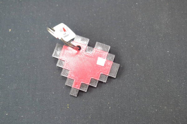 Sleutelhanger Minecraft Hart