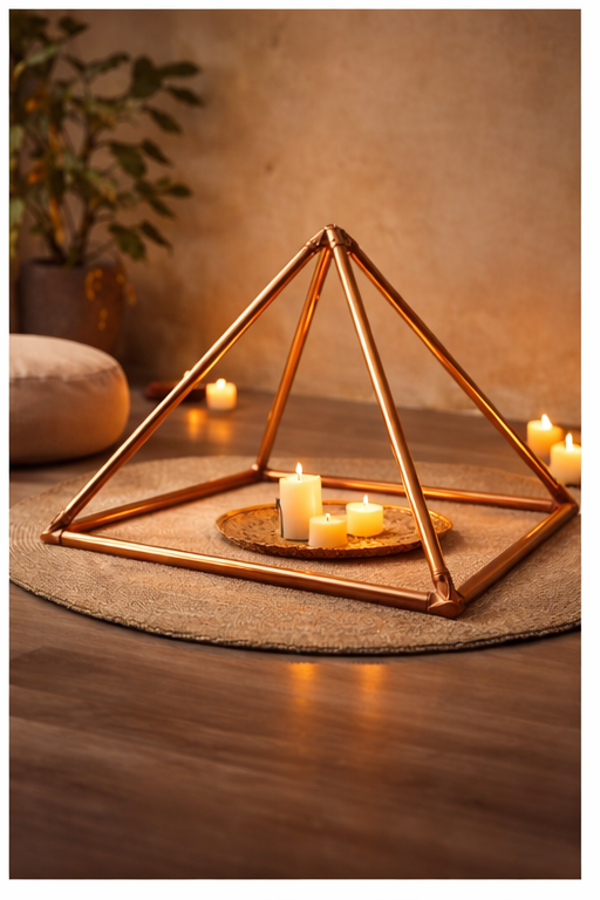 De Sacred Copper Meditation Pyramid