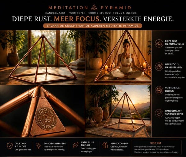 Sacred Copper Meditation Pyramid