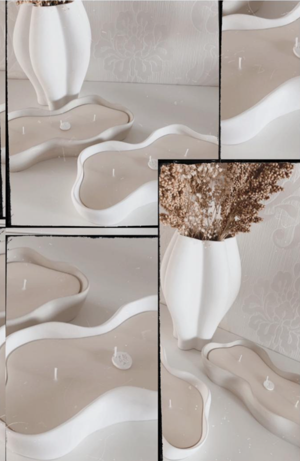 Kerzenschale in Wellenform