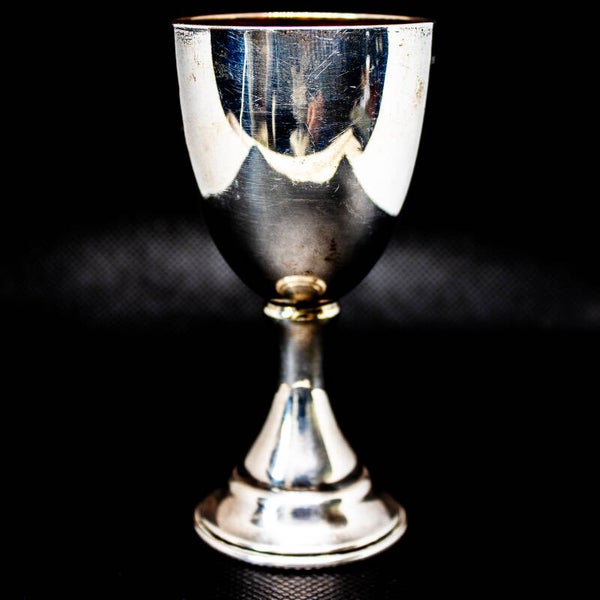 Vintage 1933 sterling silver stemmed goblet.