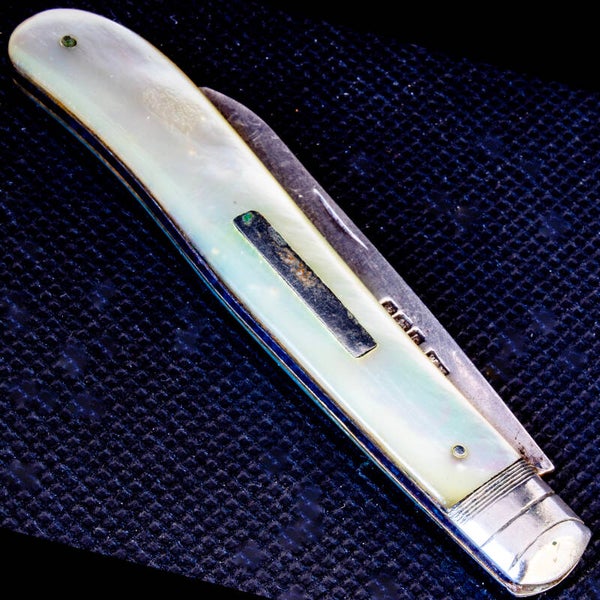 1927 Sterling silver bladed, folding fruit knife by William Needham, Sheffield