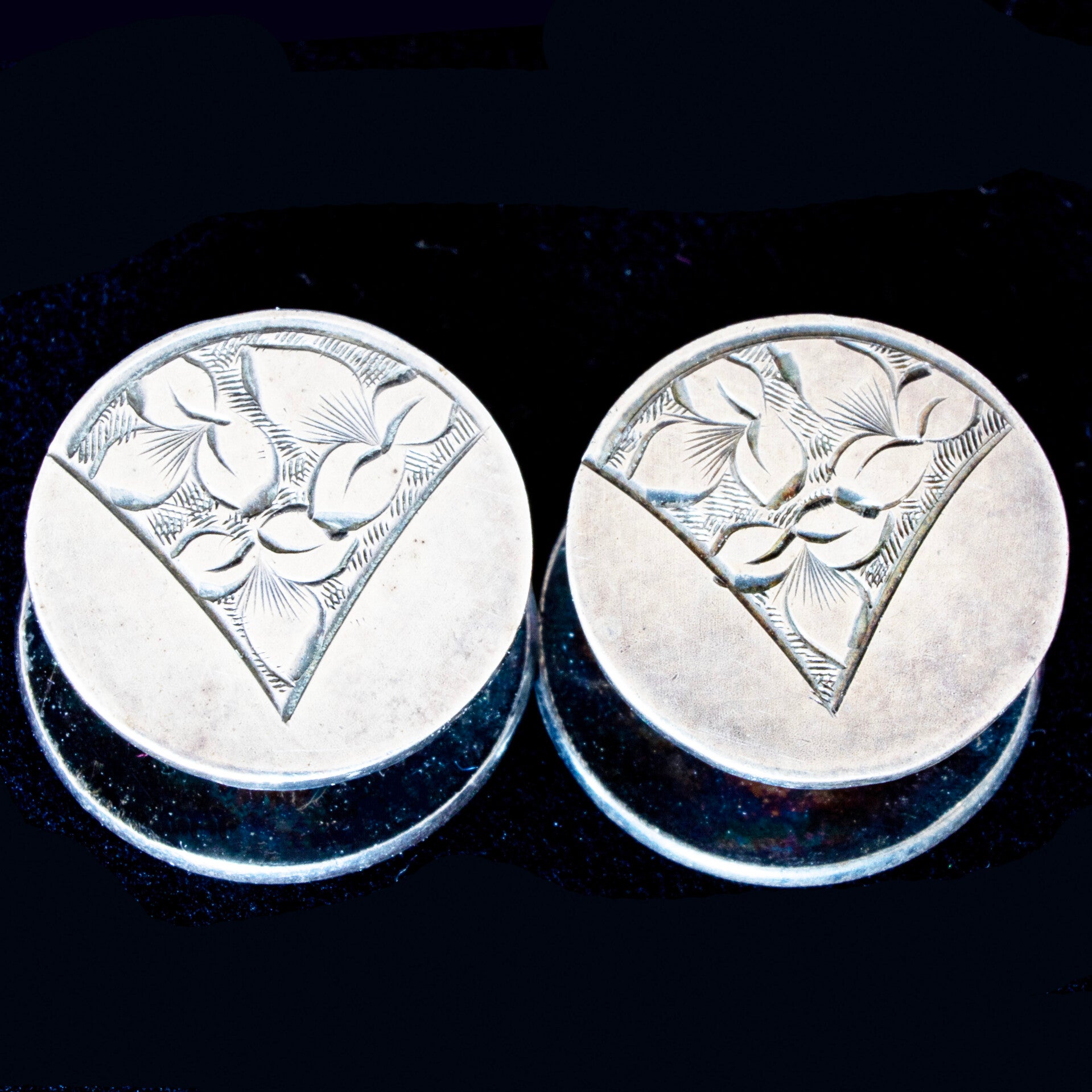 Art Nouveau era sterling silver cufflinks
