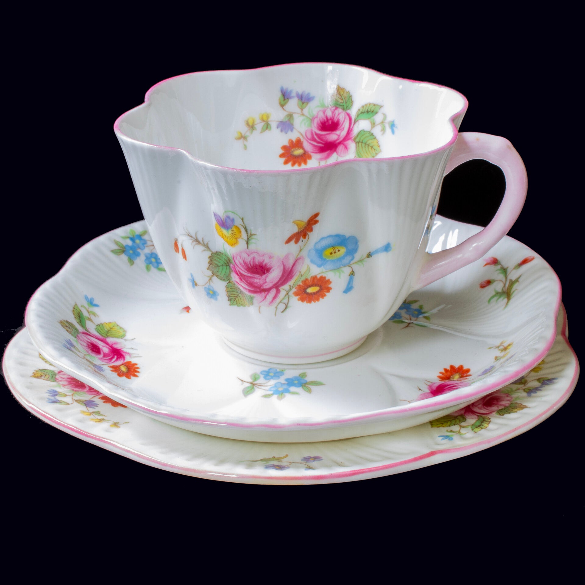 Difficult to find Shelley Fine Bone China trio