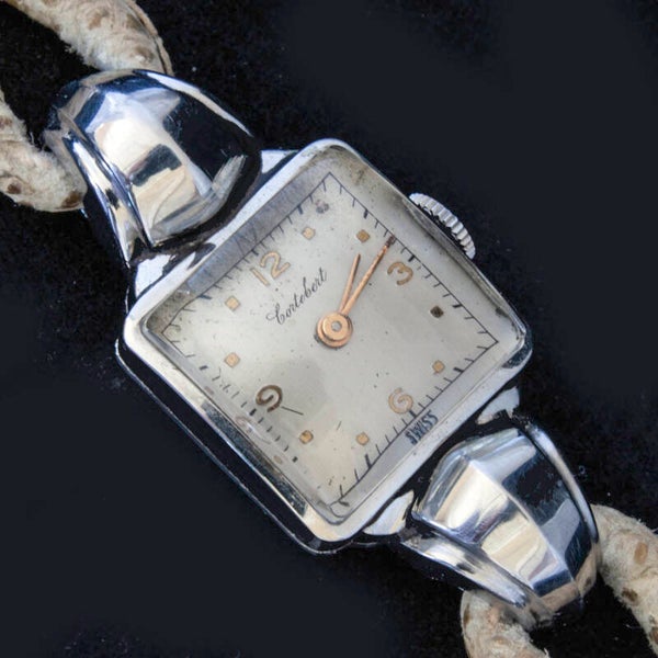 Boxed Ladies Cortbert wristwatch with the original guarantee dated 1956.