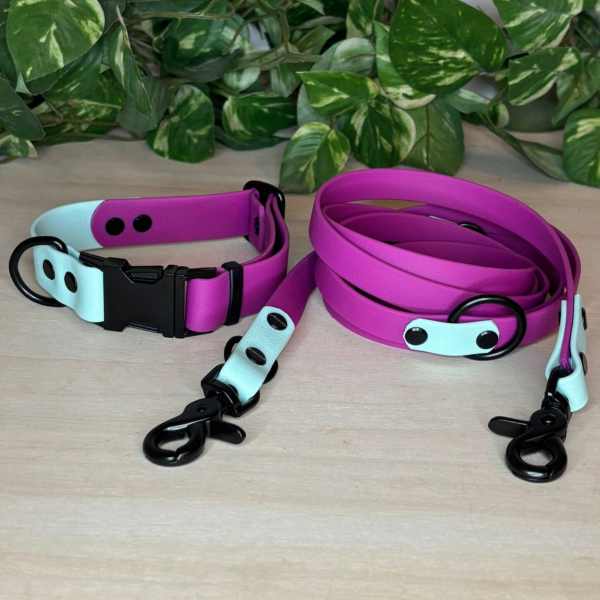wasserfestes Hundehalsband "beereblaue Emscher"