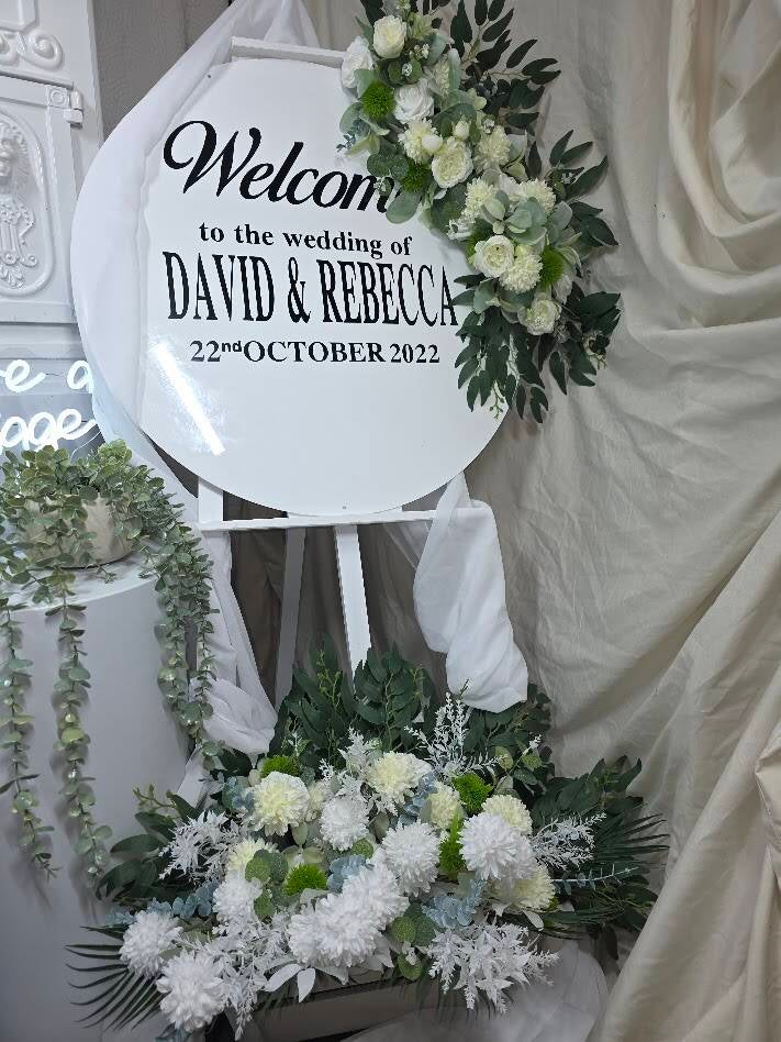 personalised wedding welcome board midlands