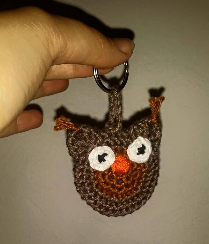 Schlüsselanhänger "Eule" selbstgemacht diy