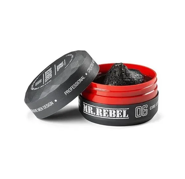 MR.REBEL 06 Hair Styling Wax Black – Professionele Haar Wax voor Kappers & Barbers – 150ml