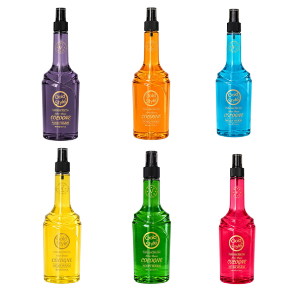 Gold Style Cologne – 24 x 400 ml – 6 Geuren Mix – Barber Aftershave Cologne –