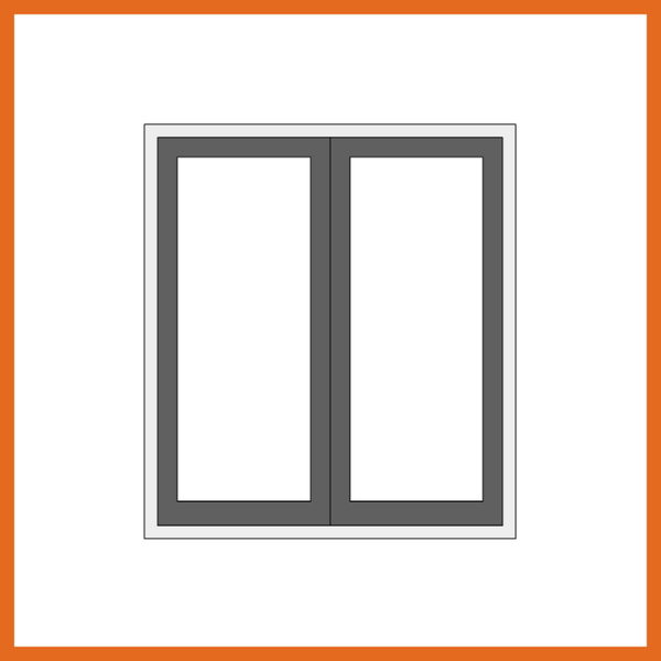 Kozijn met tuindeuren TD100 HMB 1976X2220