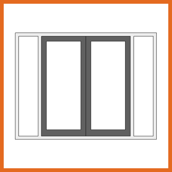 Kozijn met tuindeuren TD300 HMB 3900x2220V