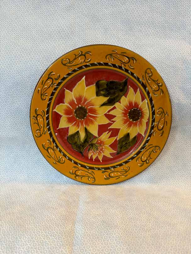 Small terracotta plate