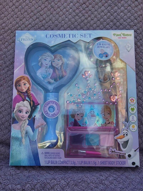 Disney frozen official light up mirror and lip balm set