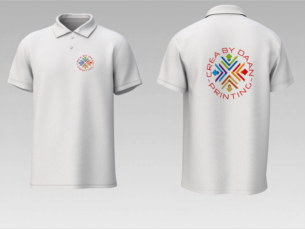 Polo (Heren) eigen afbeelding voor en achterzijde