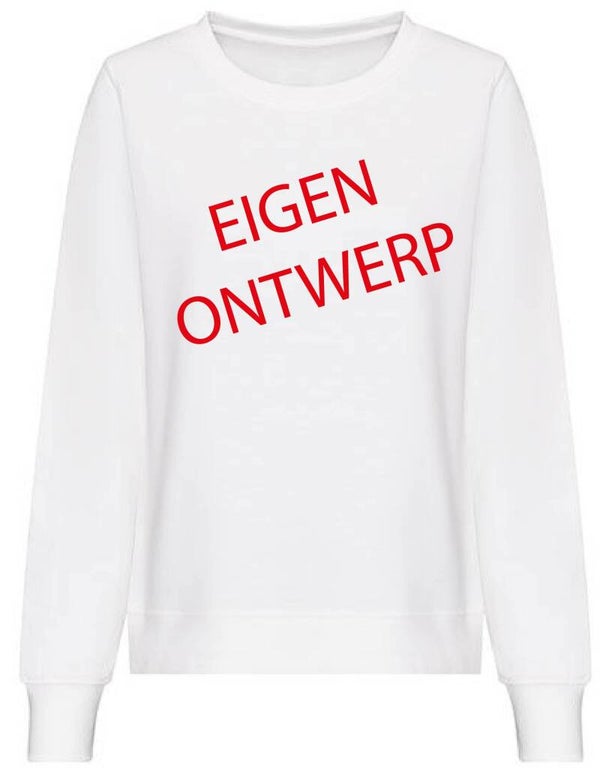 Sweat (Dames) Eigen opdruk voorzijde (max afmeting afbeelding 30x30cm)