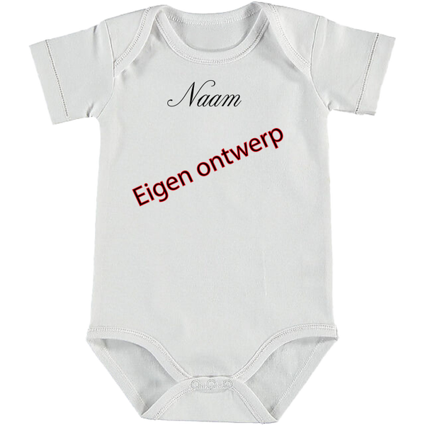 Romper Wit lange of korte mouw eigen ontwerp