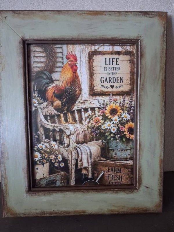 ROOSTER LIFE FRAMED PRINT