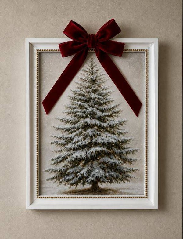 SNOWY CHRISTMAS TREE PRINT