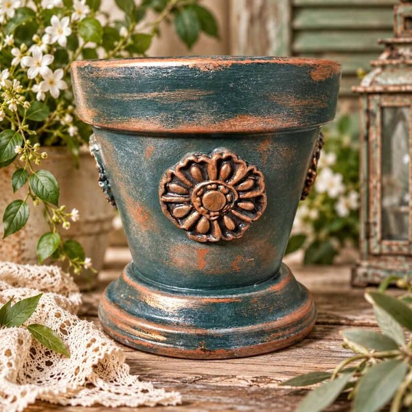 GREENER ON THE OTHER SIDE PEDESTAL PLANTER - Dark