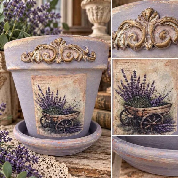 VINTAGE LAVENDAR PLANTER
