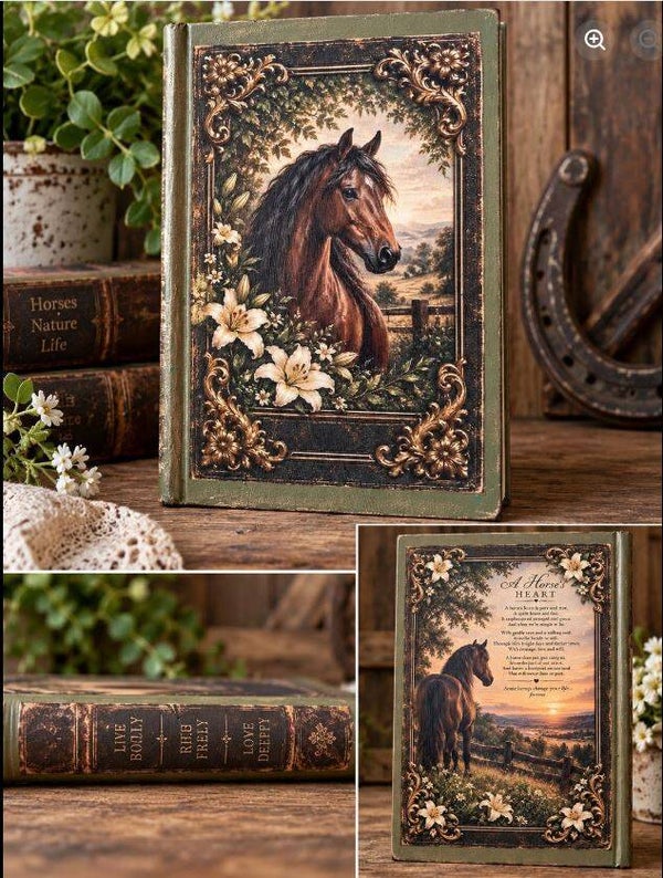 UPCYCLED DECORATIVE HORSE BOOK