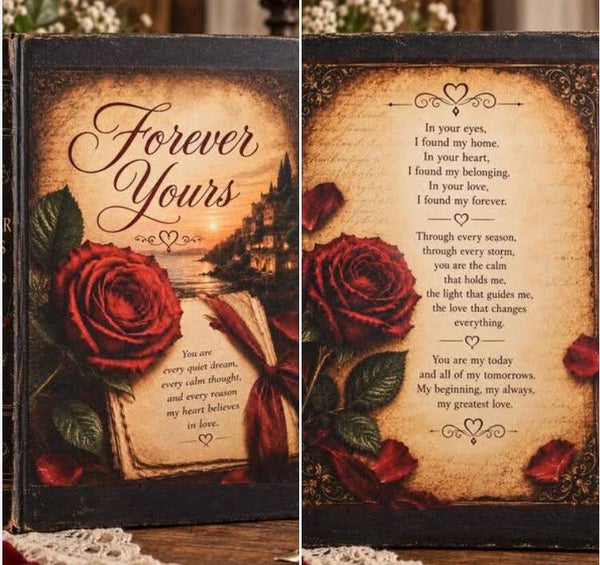 FOREVER YOURS - Romantic decorative book