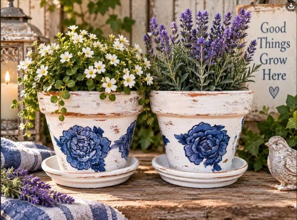 BLUE ROSE VINTAGE SET